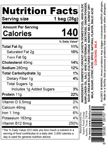 Flavored Whole Roasted Crickets